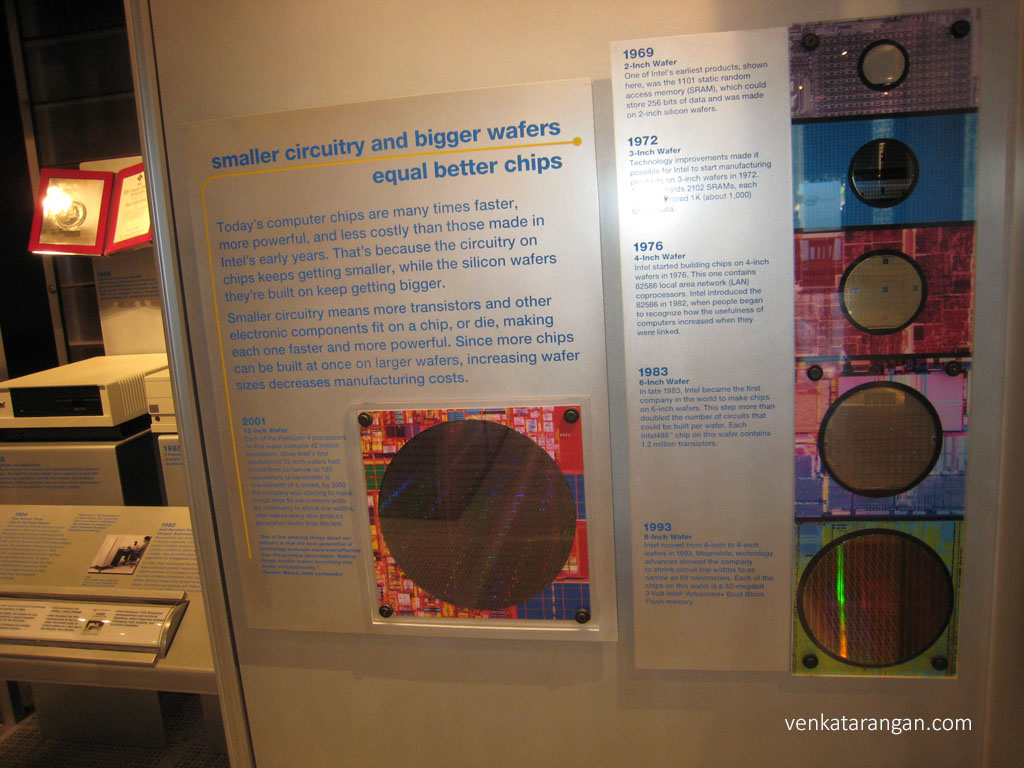 Intel Museum - Bigger Wafers better chips