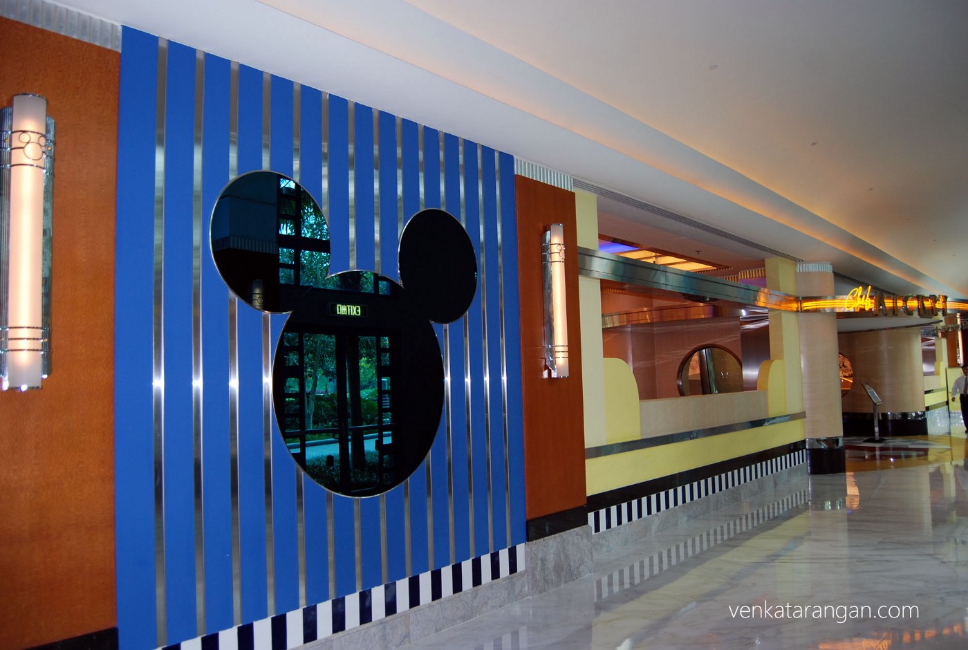 Mickey Mouse everywhere - Lobby of Disney hollywood hotel