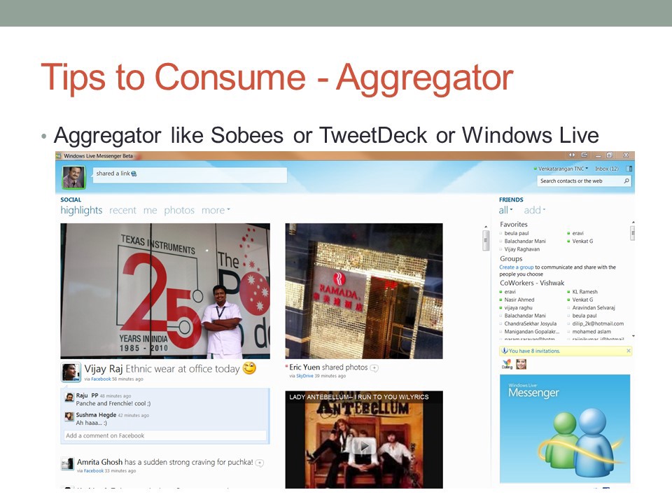 Tips to consume social media - aggregator