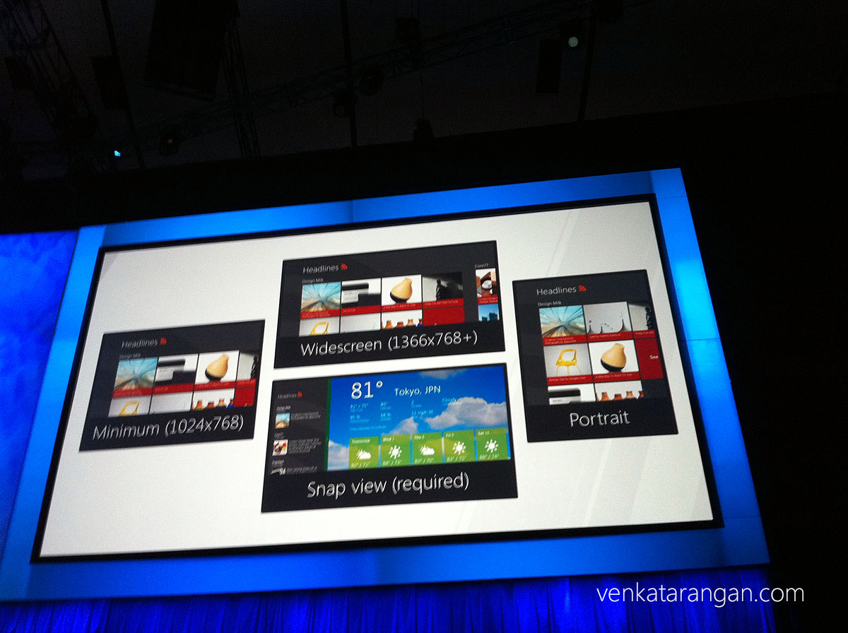 Metro supported screen sizes and orientations