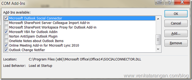 image Microsoft Outlook Social Connector