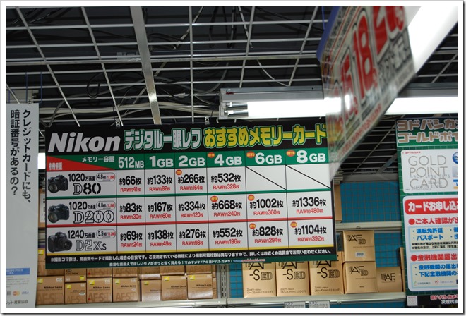 Nikon D80 at Yodabashi in 2007