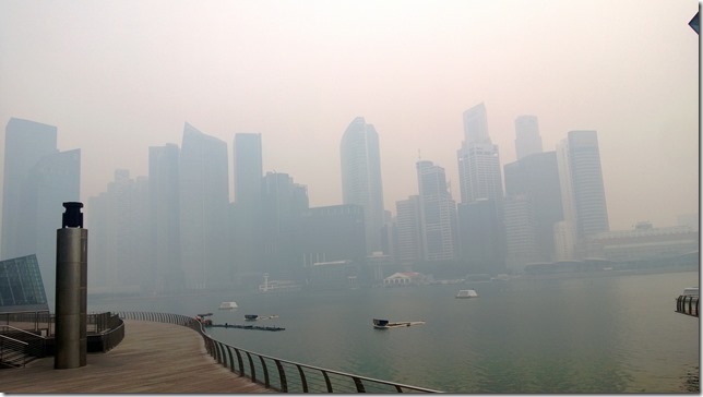 Singapore was covered with haze for last 3 days due to the Indonesian Forest fires