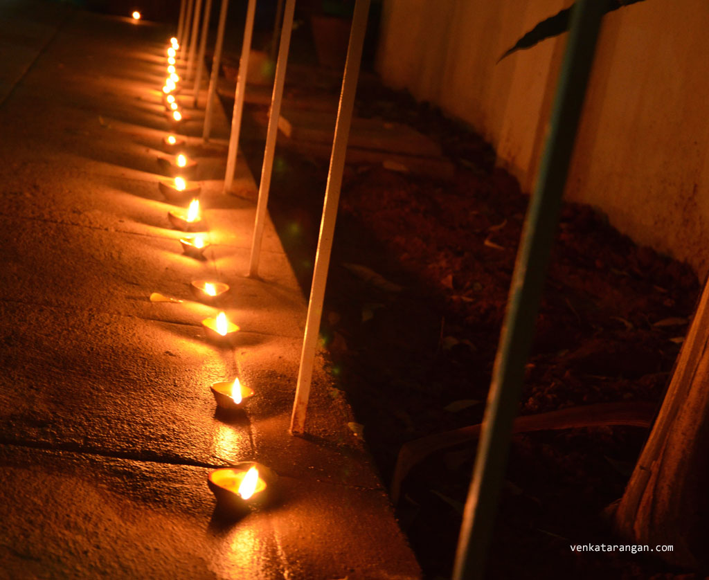 It's a site to behold to see rows of oil lamps glowing