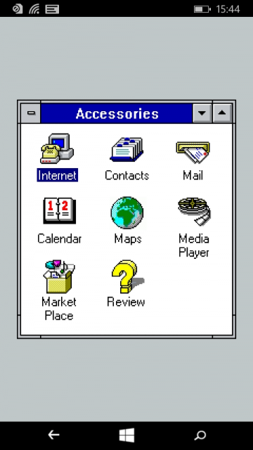 Win 3.1 Program Manager for Windows Phone
