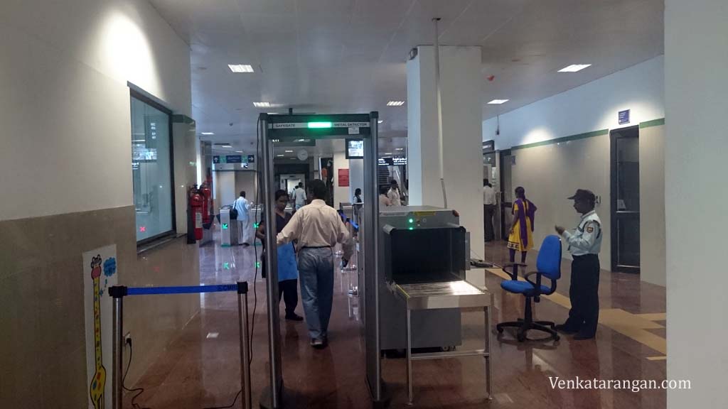 Airports style check in every entry point - Chennai Metro. Not sure how it can handle crowd?