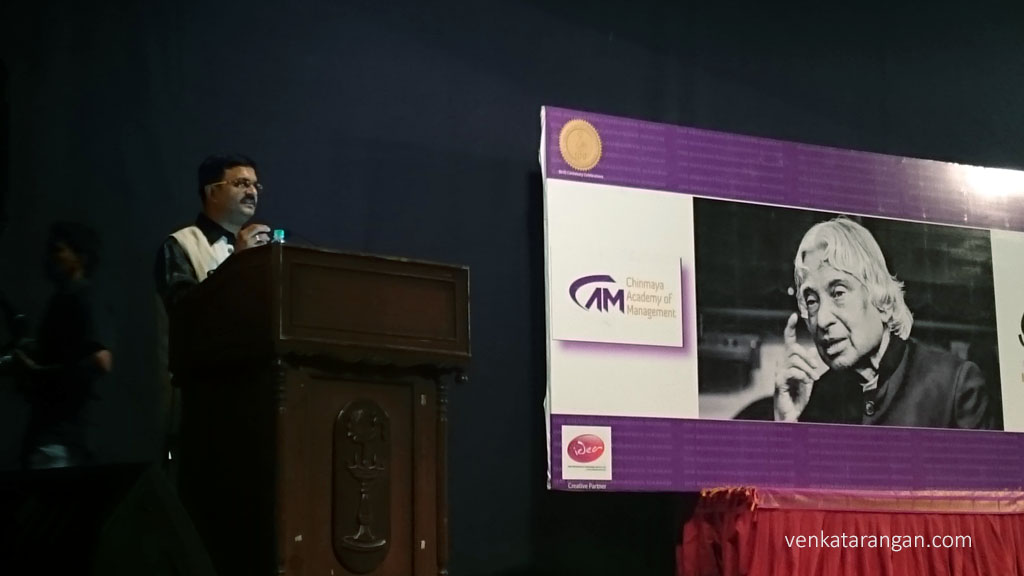 Venkatarangan addressing the distinguished gathering