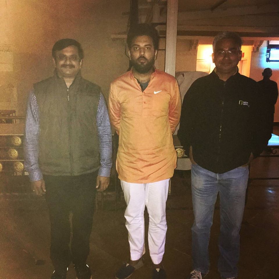 From left-Venkatarangan, Prince Prince Mr.Lakshya Raj Singh Mewar, Gaurav Mantri