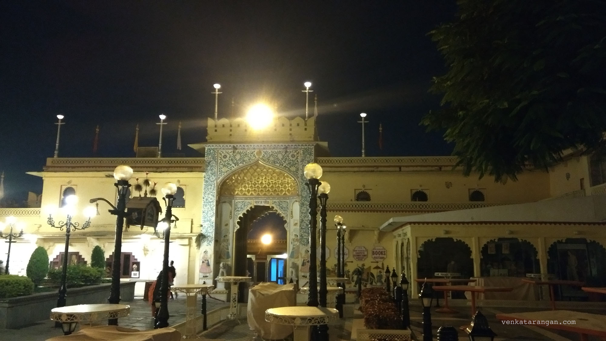 The food court at the City Palace of Udaipur