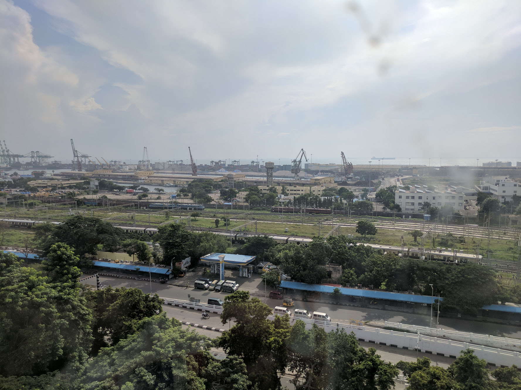 View of Chennai Port Trust - from the top of the High Court light house