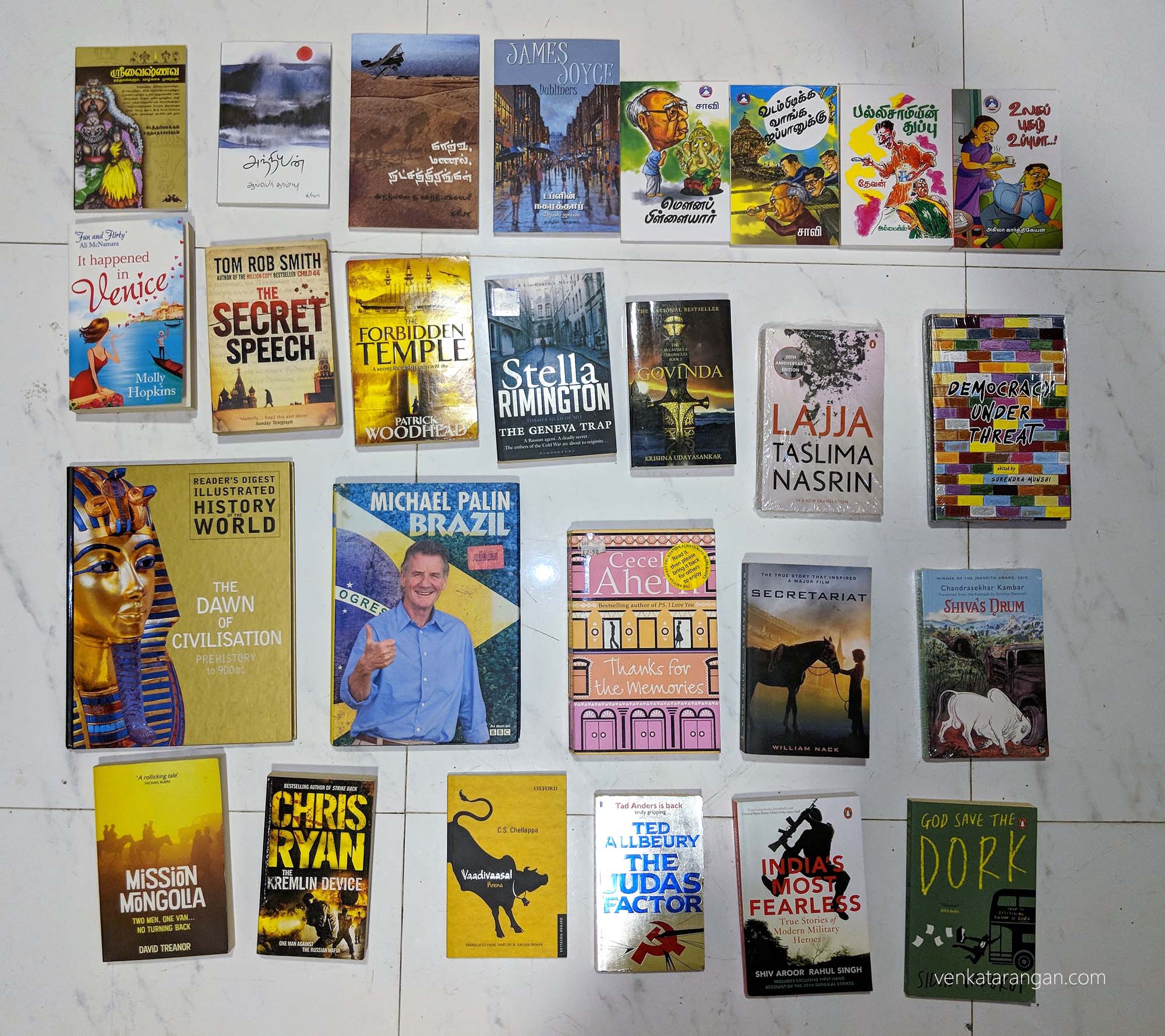 The books we got on 11/Jan/2018 at the Chennai Book Fair 2018