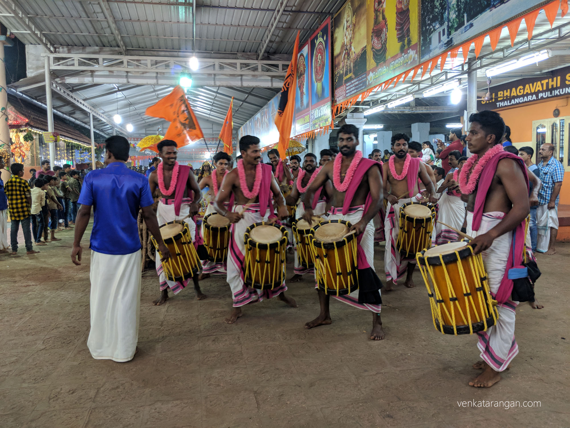 Chenda melam performance at Pulikunnu Shree Ivar Bhagavathi temple , Kasaragod.