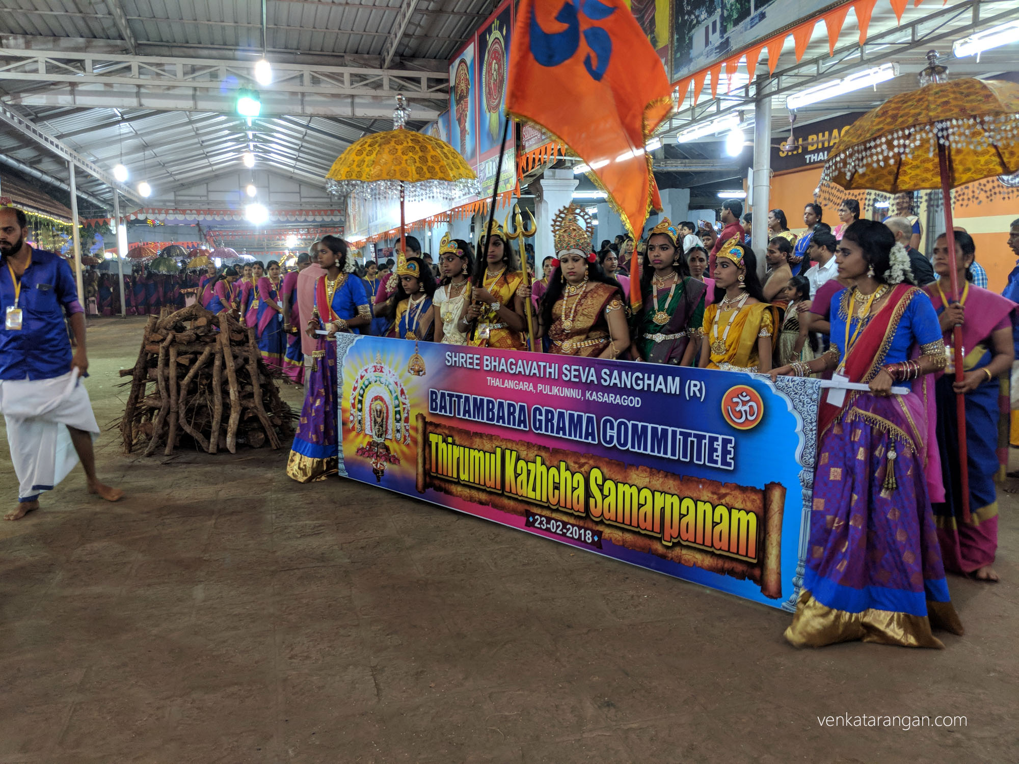 Residents dressed as Gods & Goddesses in traditional attire coming on a parade 