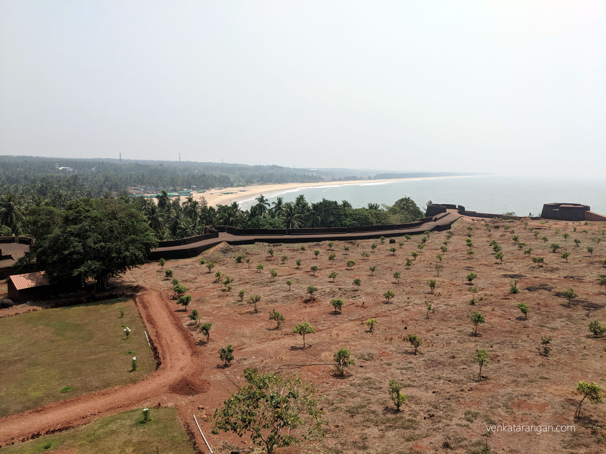 The views of the town and the ocean below is mesmerising