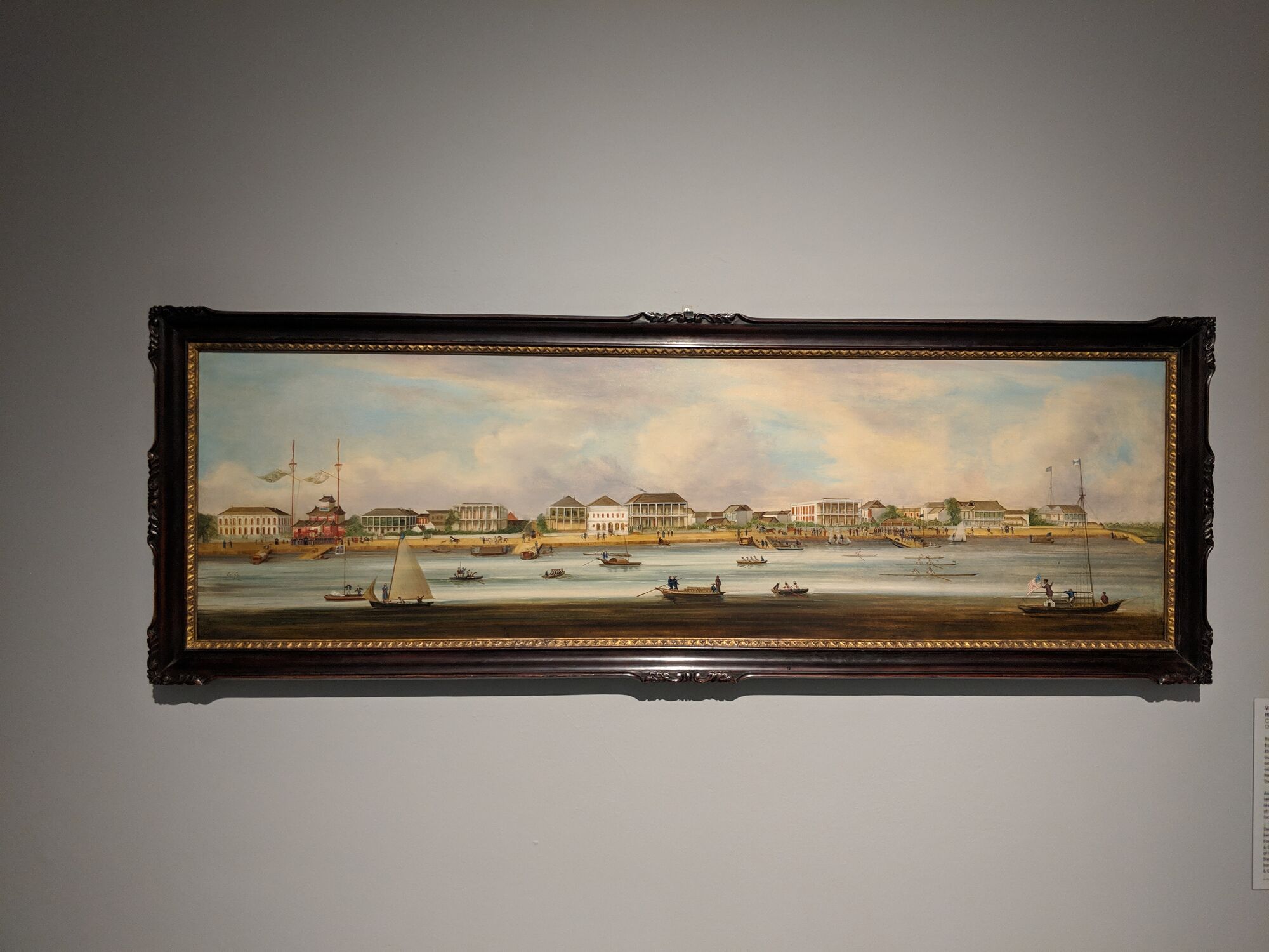 View of the Shanghai Bund, China, 1849-51, one of the earliest views of the Shanghai Bund, the embankment along the Huangpu River where foreign traders set up shop. 