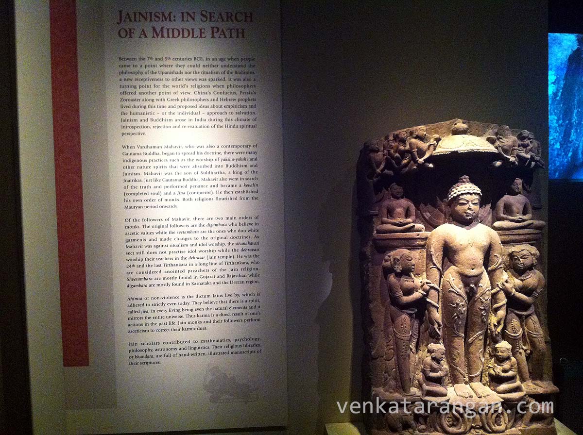 Jainism: In search of a middle path - Between the 7th and 5th centuries BCE, in an age when people came to a point where they could neither understand the philosophy of the Upanishads nor the ritualism of the Brahmins, a new receptiveness to other views was parked. When Vardhaman Mahavir, who was also a contemporary of Gautama Buddha, began to spread his doctrine, there were many indigenous practices. Mahavir also went in search of the truth and performed penance and became a kevalin (completed soul) and Jina (conqueror). He then established his own order of monks. Of the followers of Mahavir, there are two main orders of monks - digambara and svetambara. 