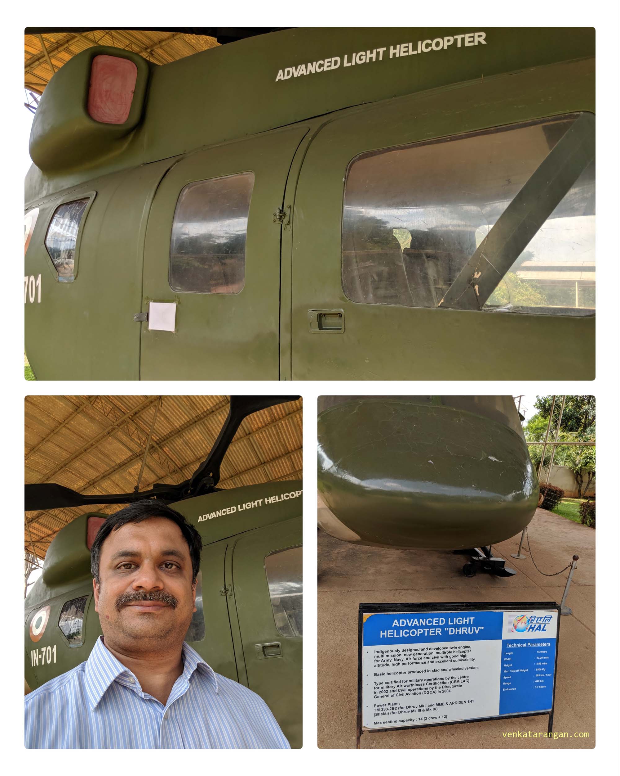 The closest I have come to India's indigenously designed Advanced Light Helicopter "Dhruv". — at HAL Aerospace Museum.