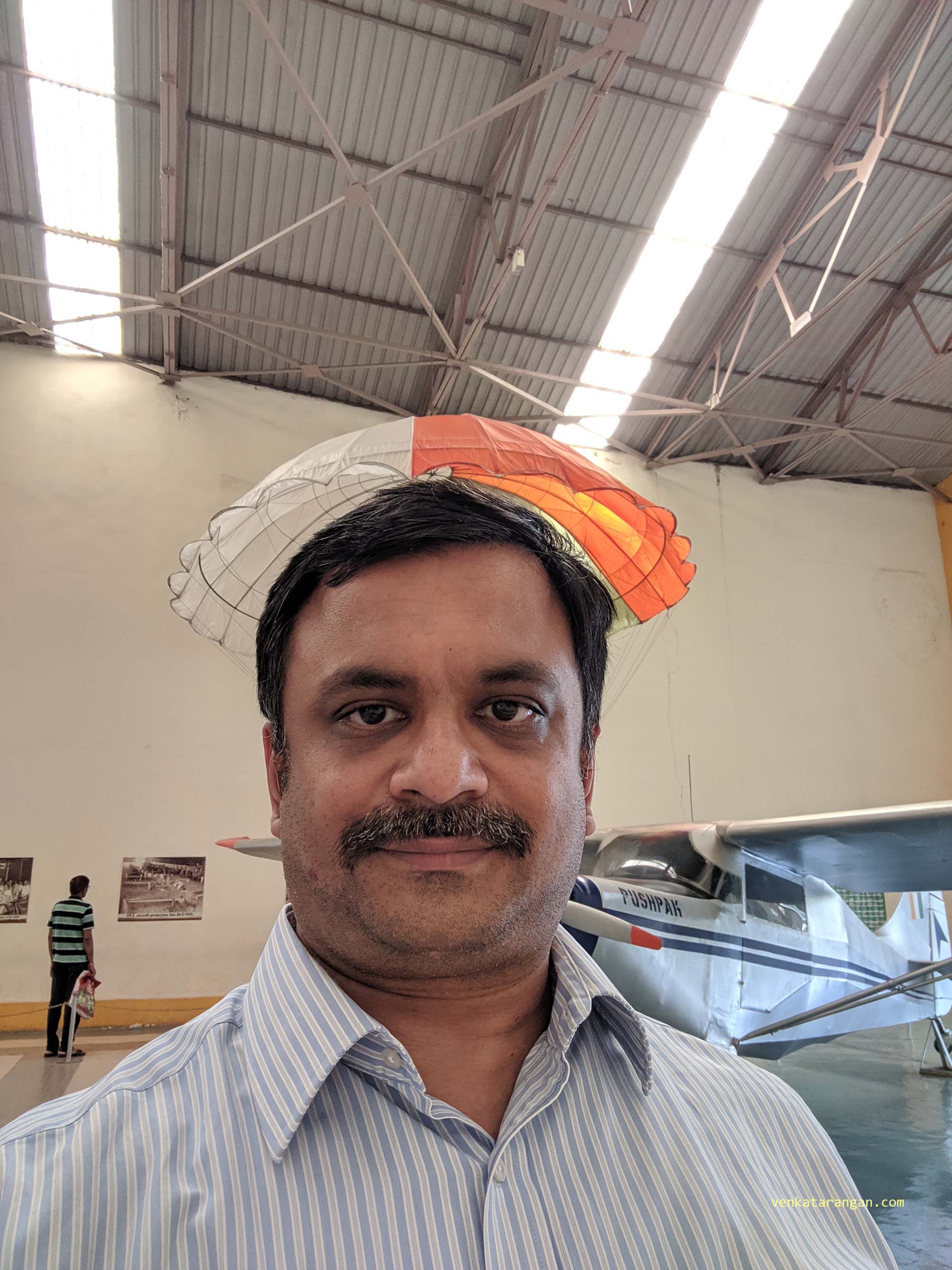 My new cap (actually a parachute)