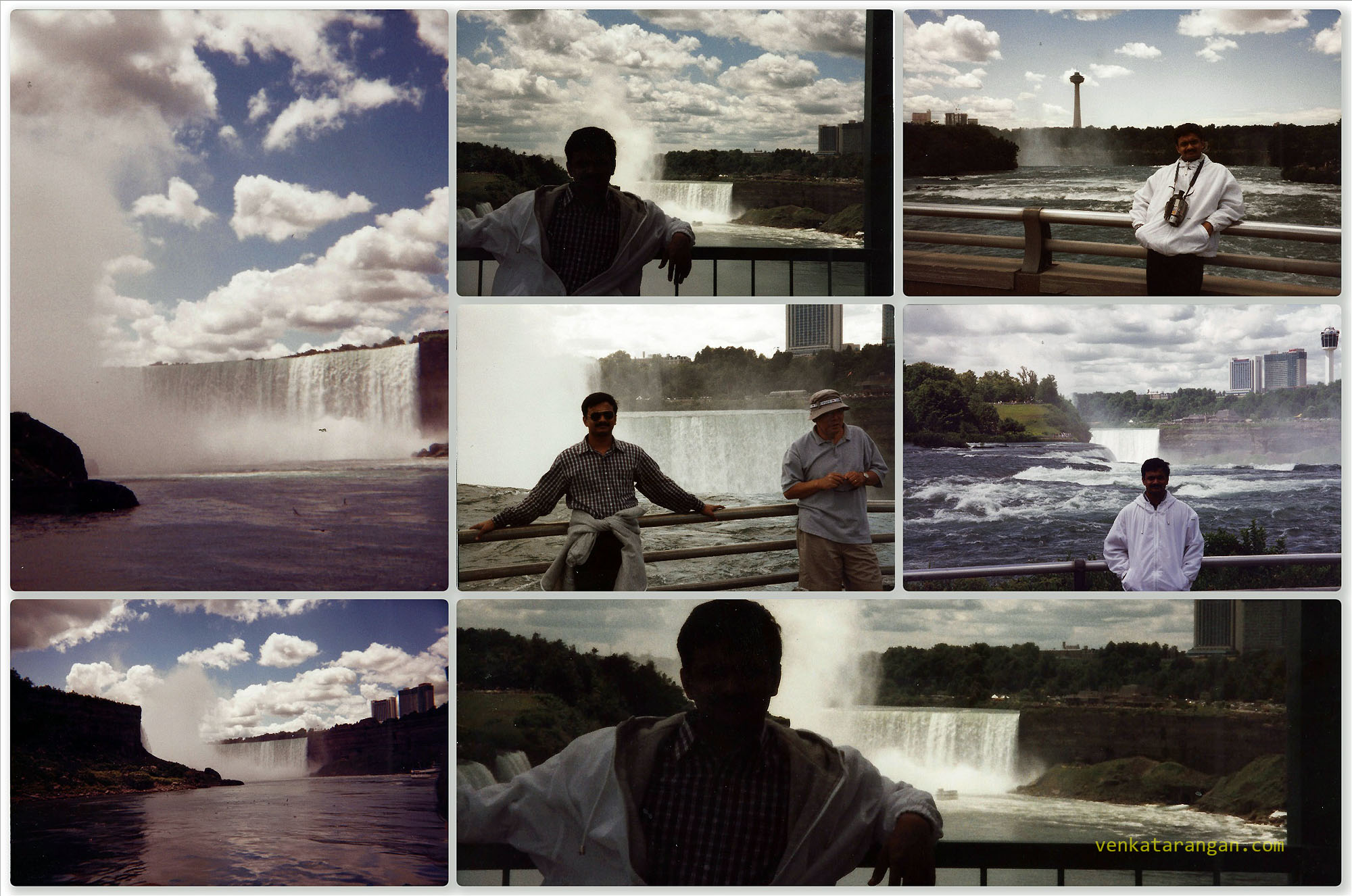 In 1999, Venkatarangan posing in Niagara Falls, New York
