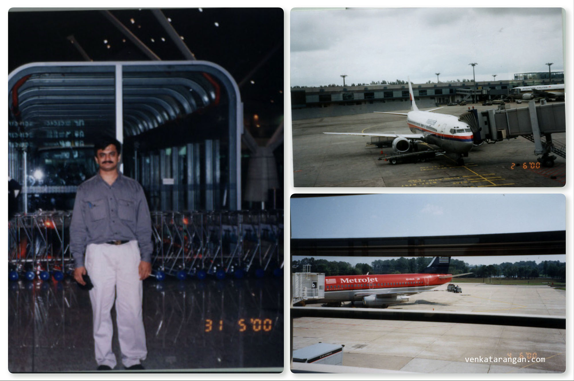I had traveled to the USA via KL, Malaysia. Seen top left is Kuala Lumpur International Airport in 2000