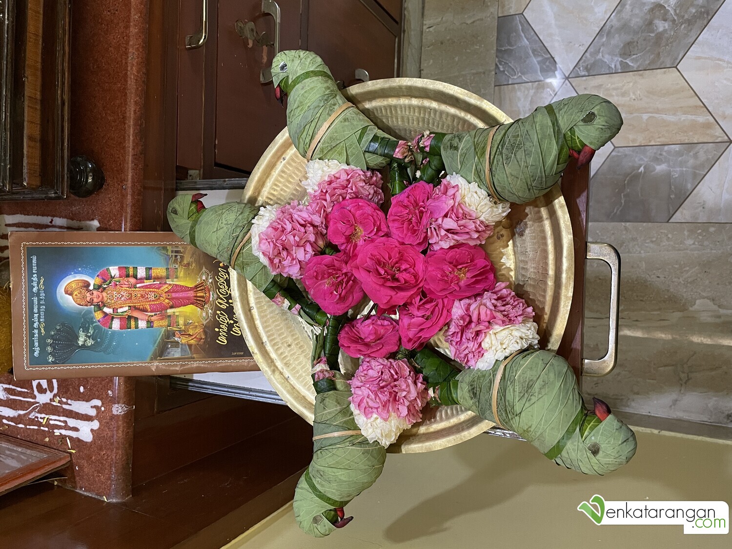 Two pairs of lovely Srivilliputhur parrot toys made out of leaves