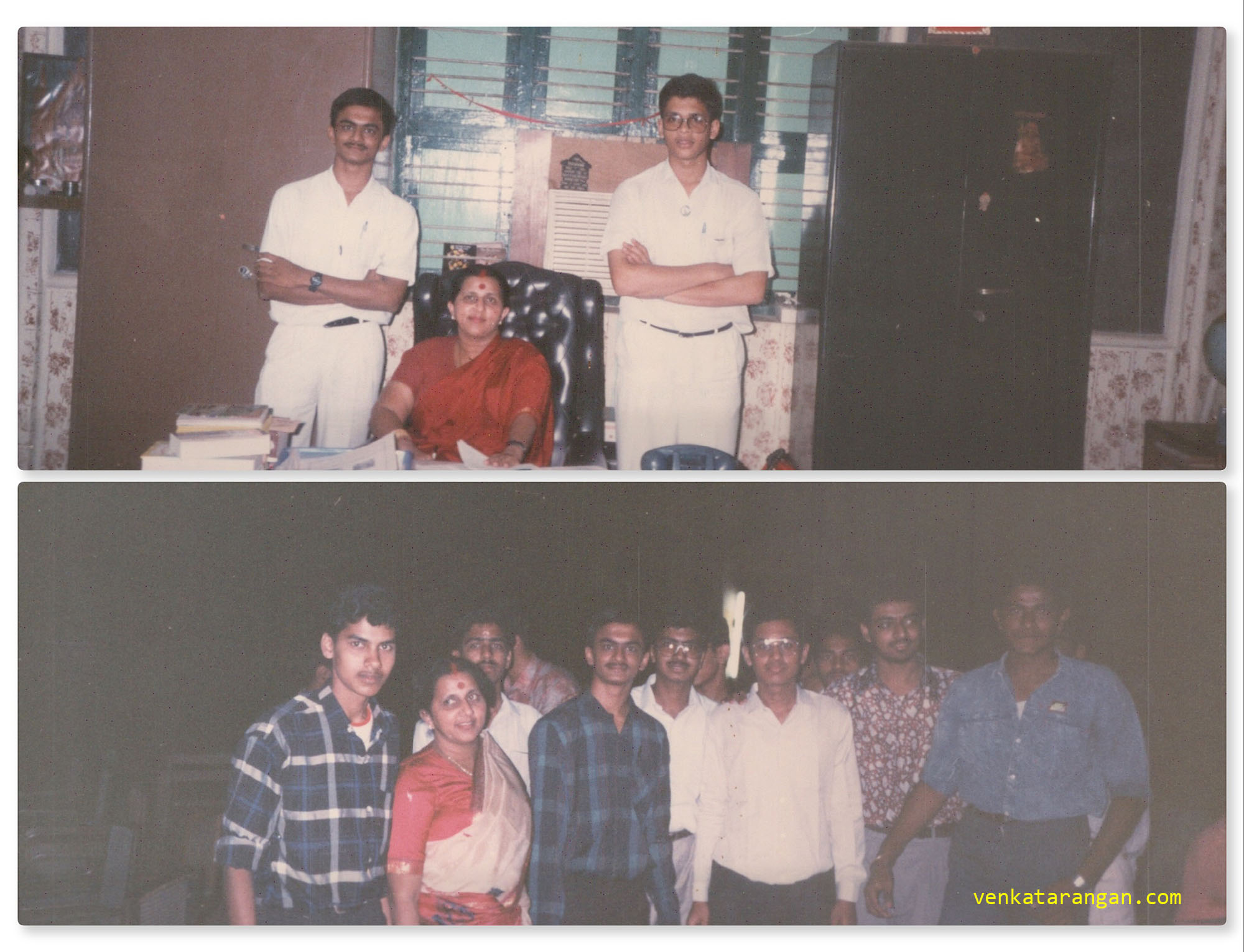 With Mrs BKK Pillai of Shrine Vailankanni School, T.Nagar, Chennai taken on 5th September 1991