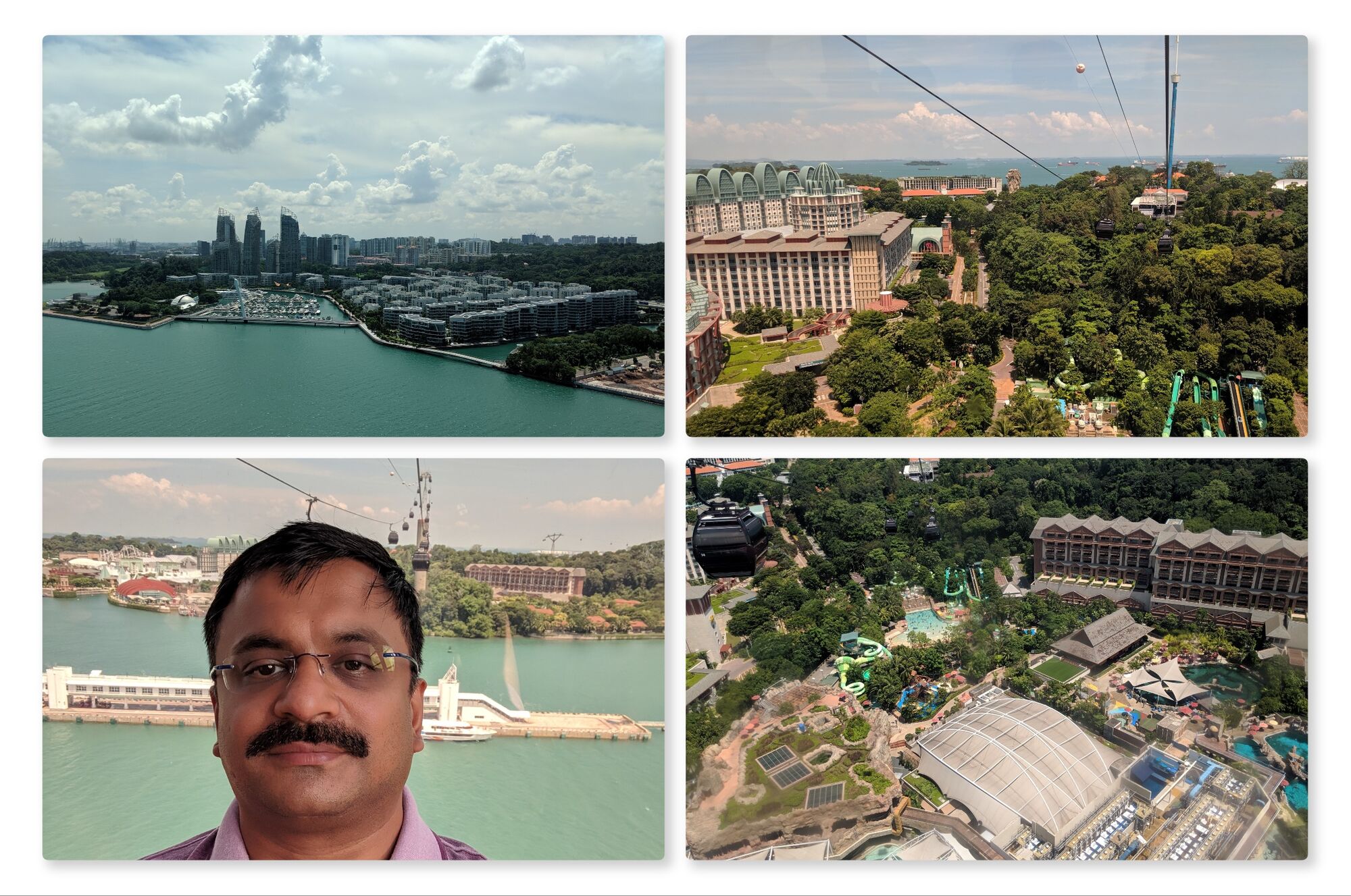 View from the cable car ride to the island