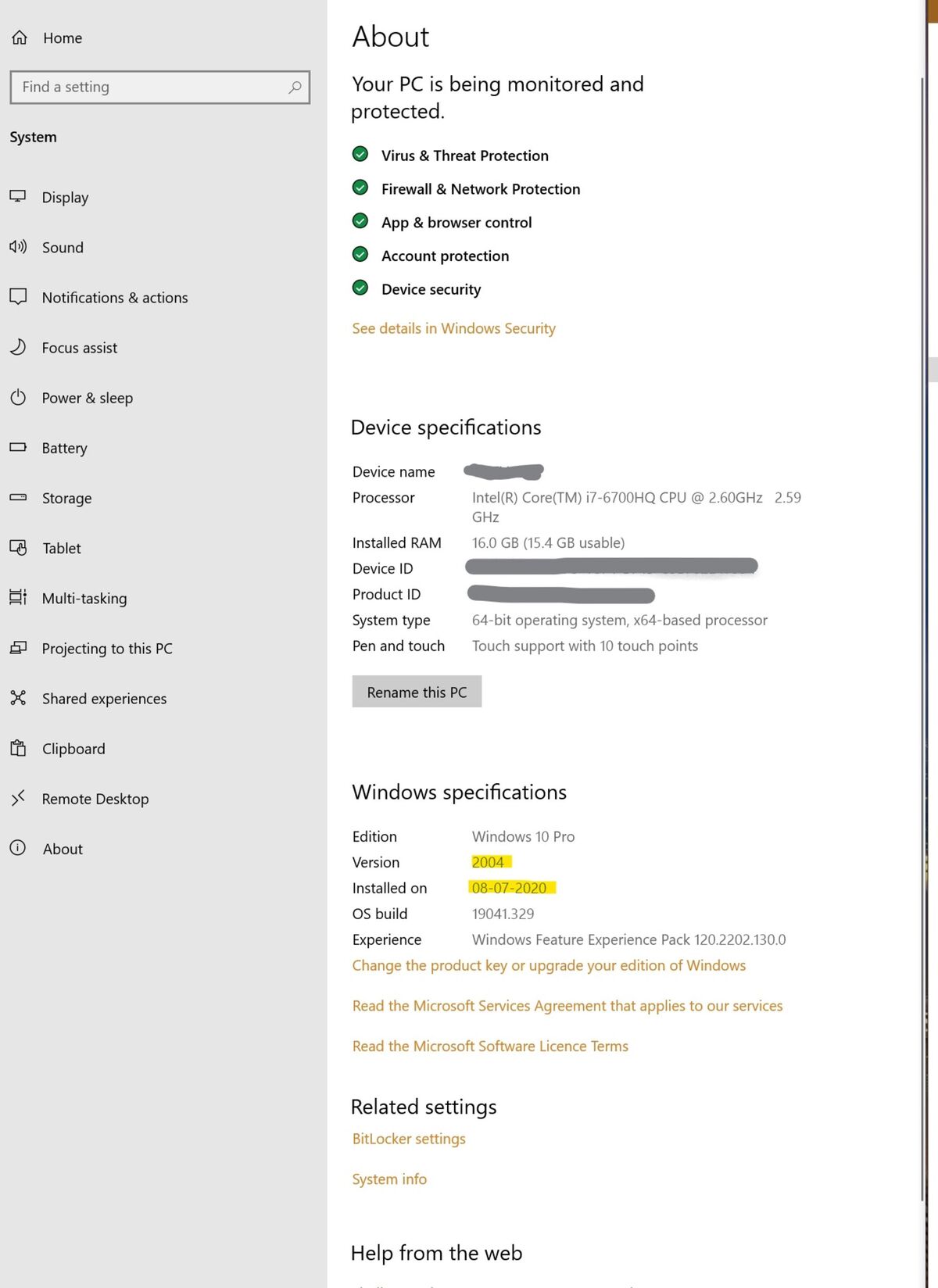 Windows 10 System