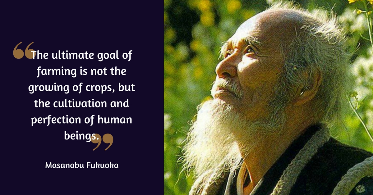Masanobu Fukuoka, a Japanese farmer celebrated for his natural farming 
