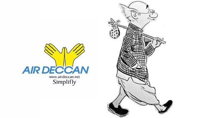 R K Laxman's Common Man - Air Deccan