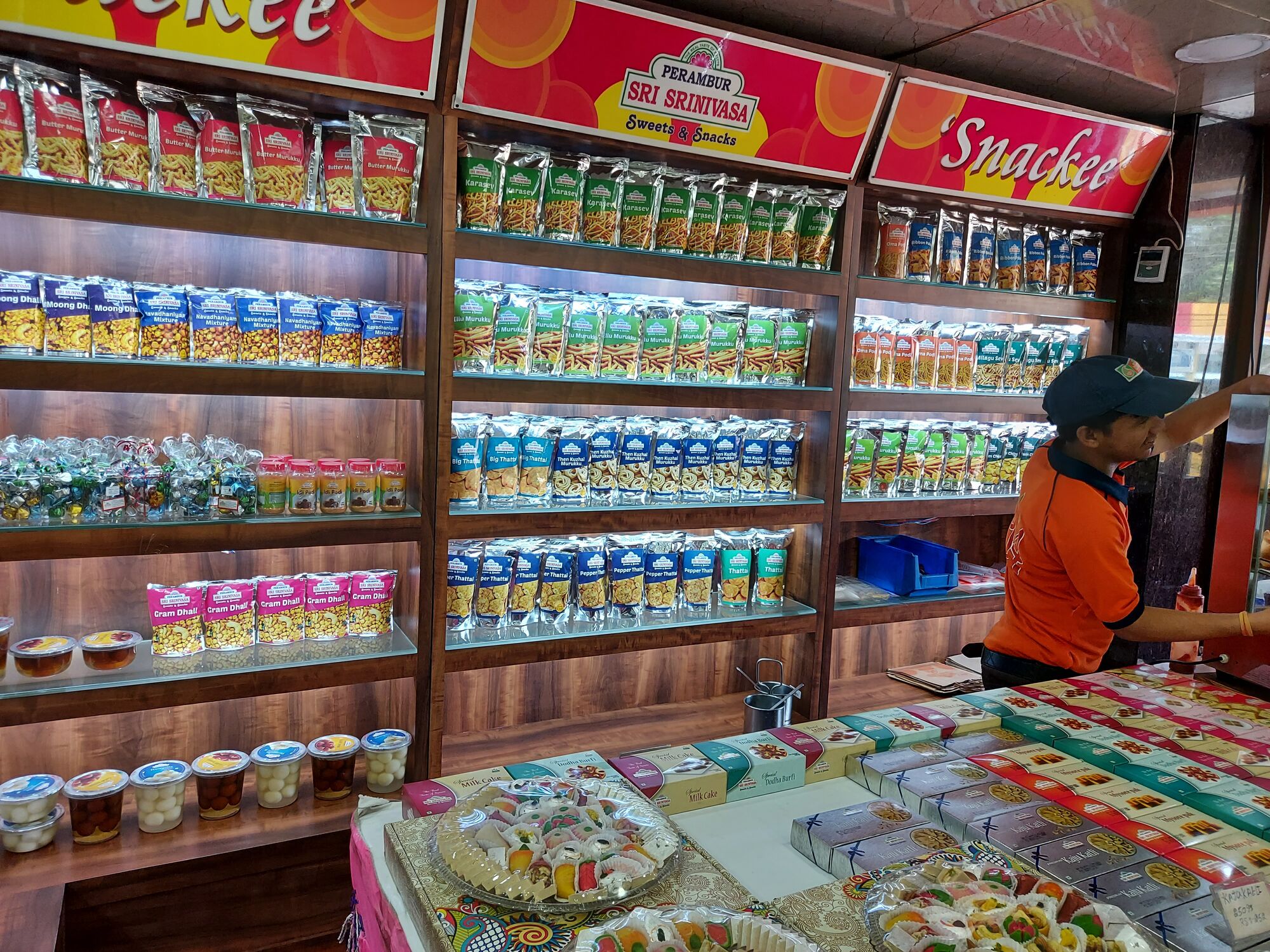 Snacks on display - Perambur Sri Srinivasa Sweets & Snacks