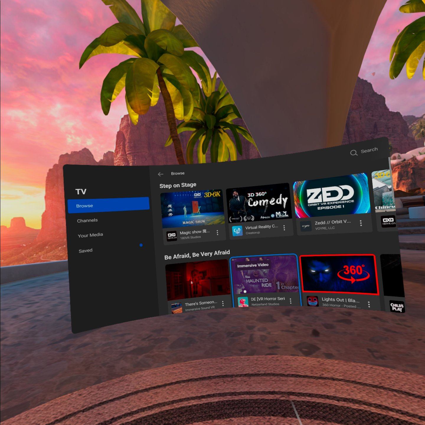 Quill Theater curated content in VR