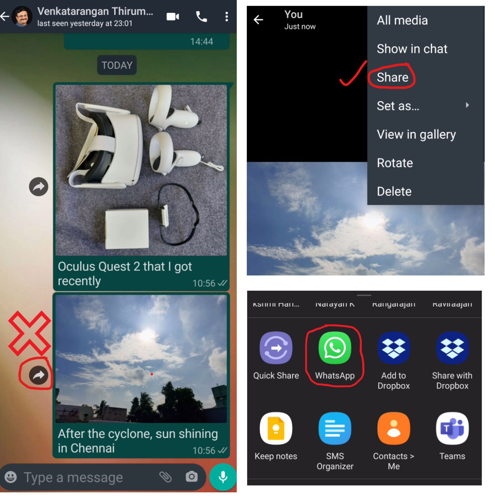 Annoyance with WhatsApp forwarding behaviour
