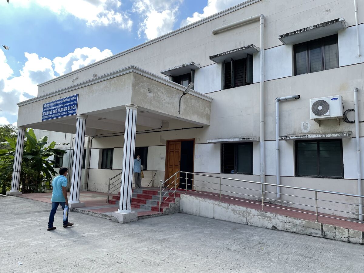 Vaccination block is behind the main hospital - ESI Peripheral Hospital, KK Nagar, Chennai