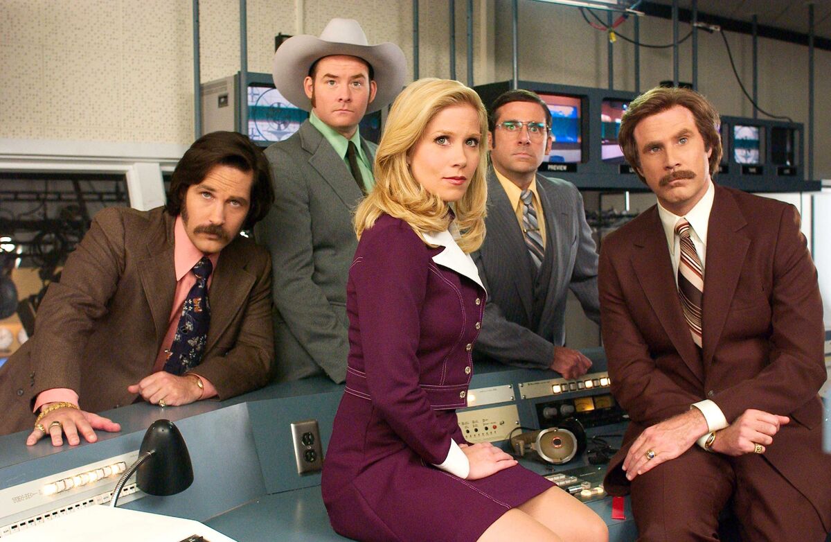 Christina Applegate, Will Ferrell, Paul Rudd, Steve Carell & David Koechner - Anchorman (2004)