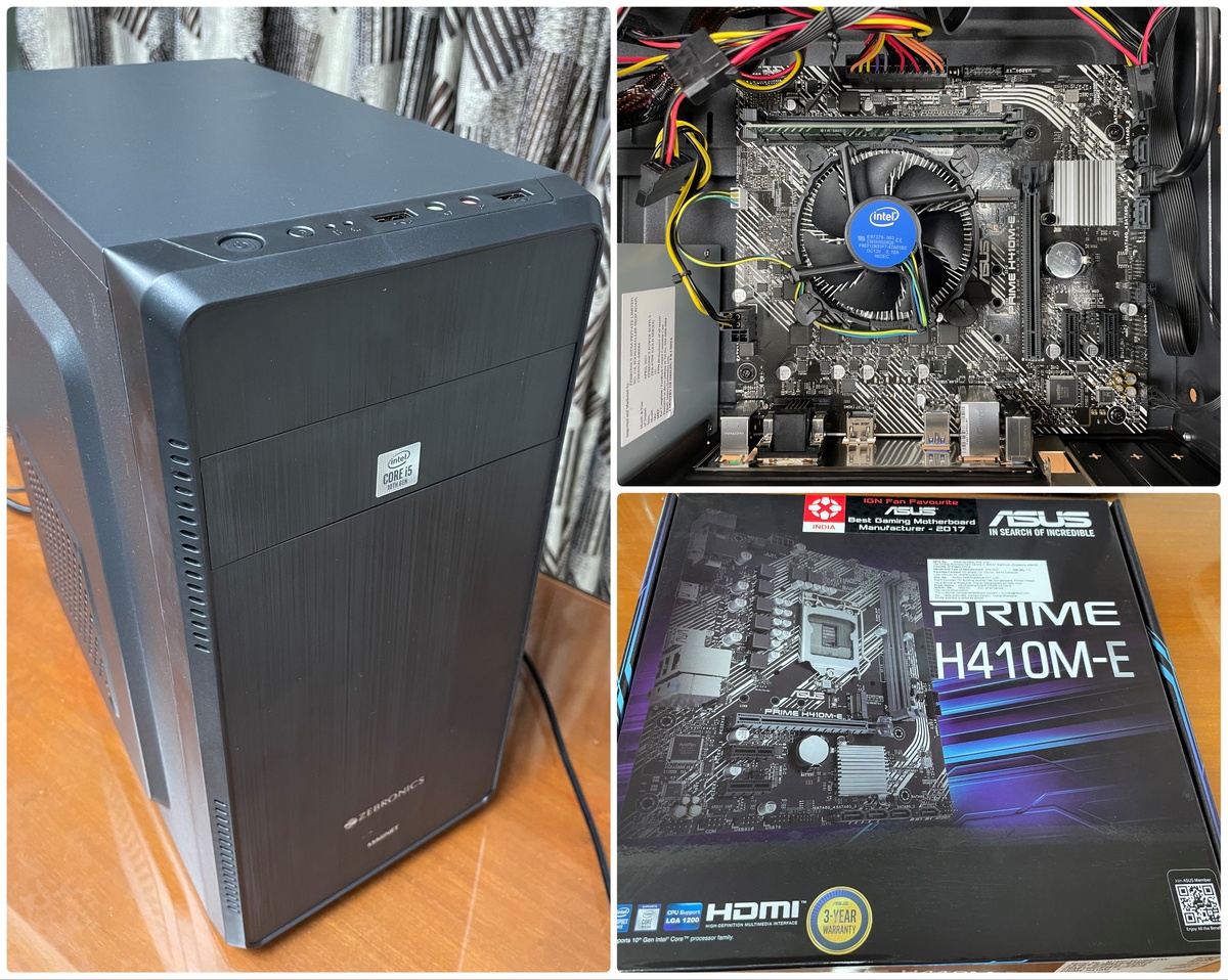 Intel Core i5 10400 PC with Asus Prime H410M-E Motherboard