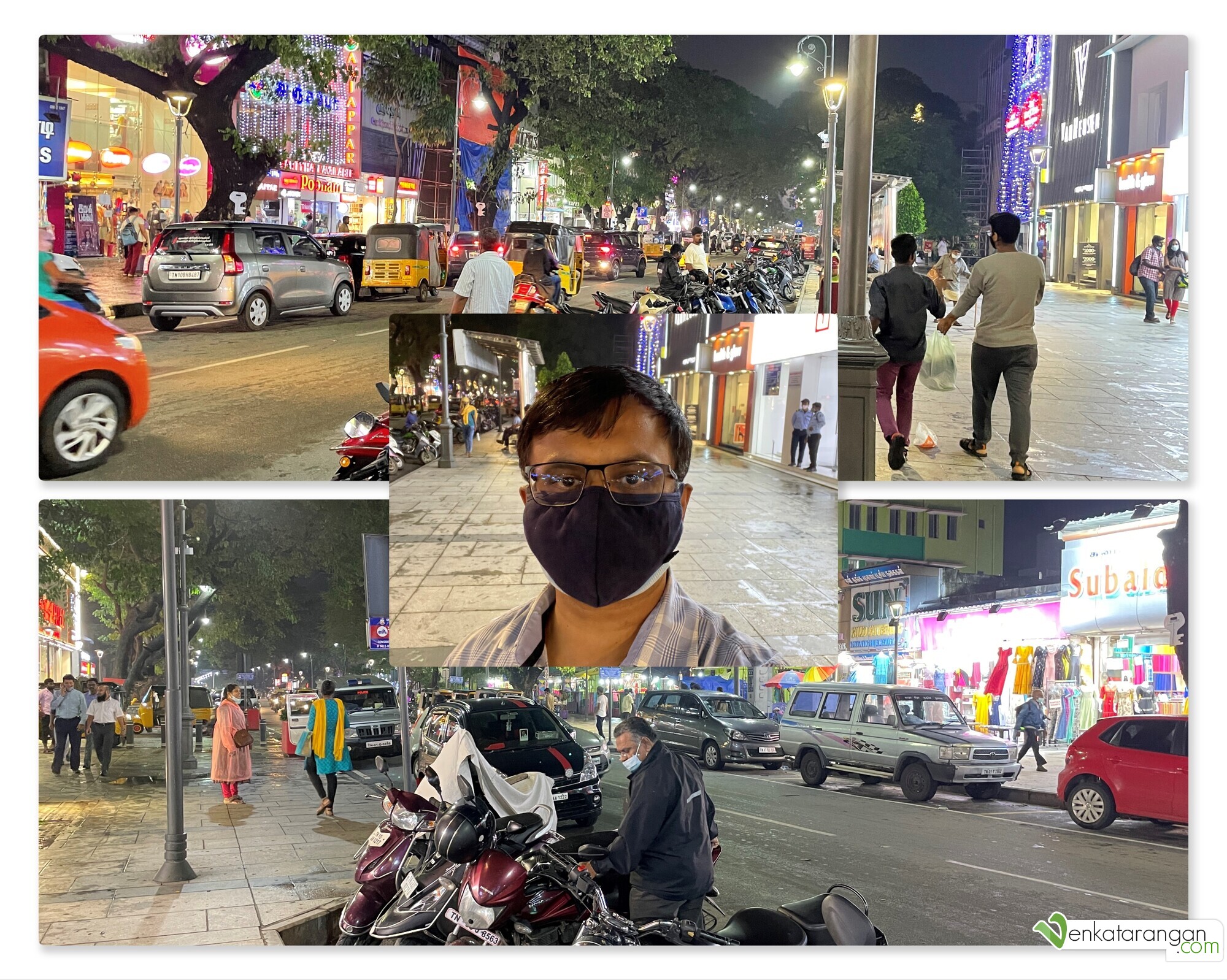 Today the city got some relief from rains after three days of the heavy pour, seen above is Pondy Bazaar shopping nearly bone dry in the evening on 9th Nov 2021.