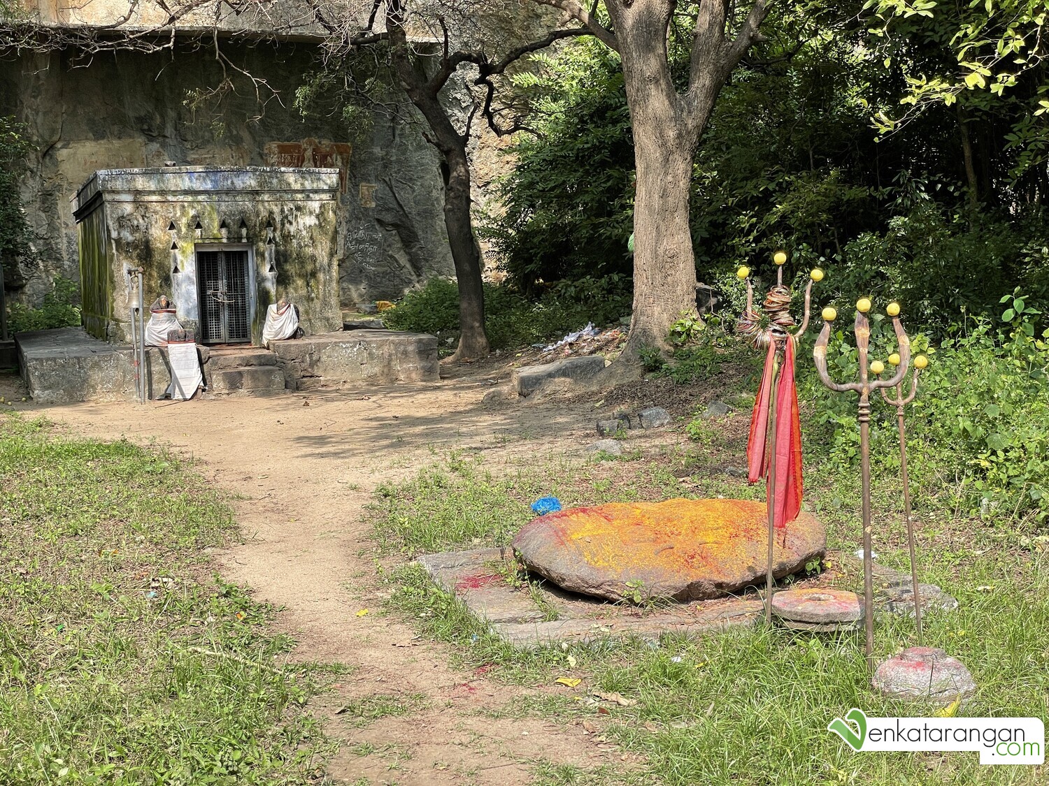 A temple to a deity on the way to the top 