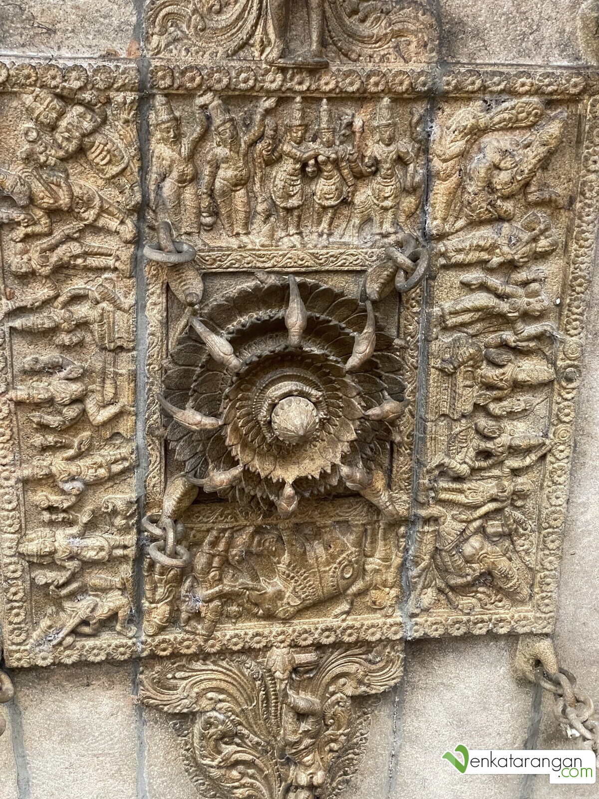 Intricate Stone sculptures in the ceiling 