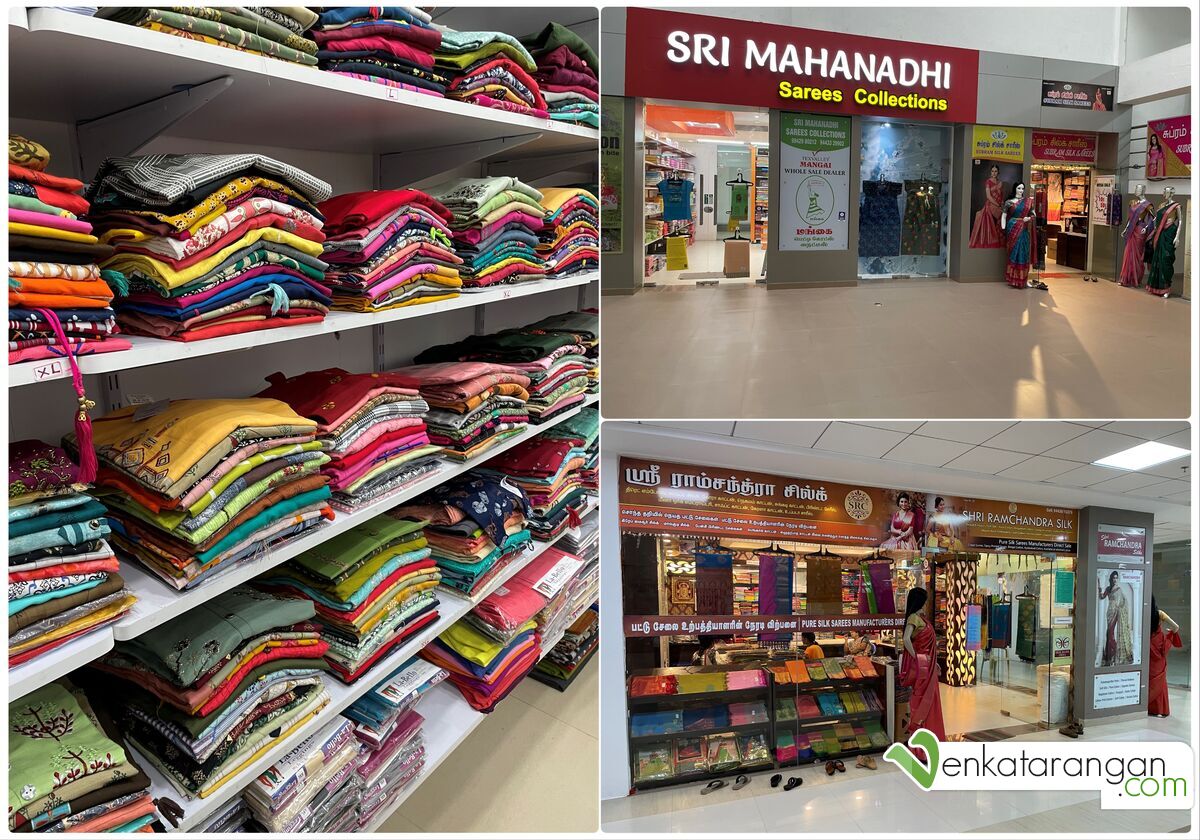 Churidars and Sarees on display