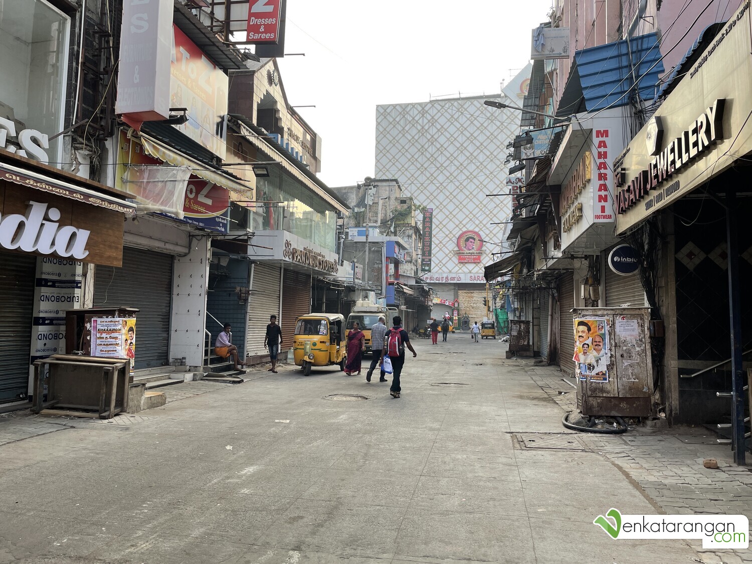 Ranganathan Street on an early morning
