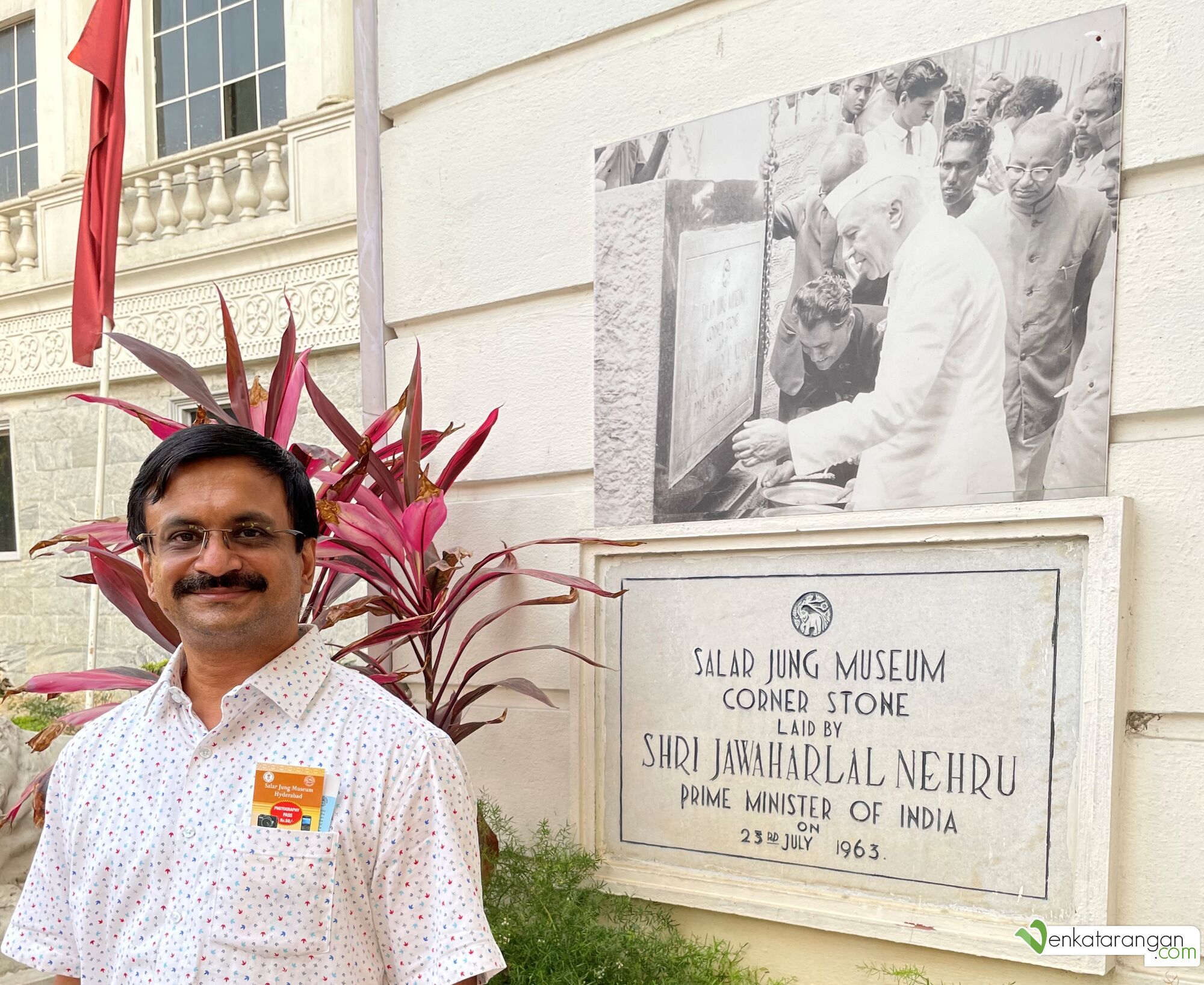 Venkatarangan Thirumalai visiting the Salar Jung museum on the 3rd of April 2022