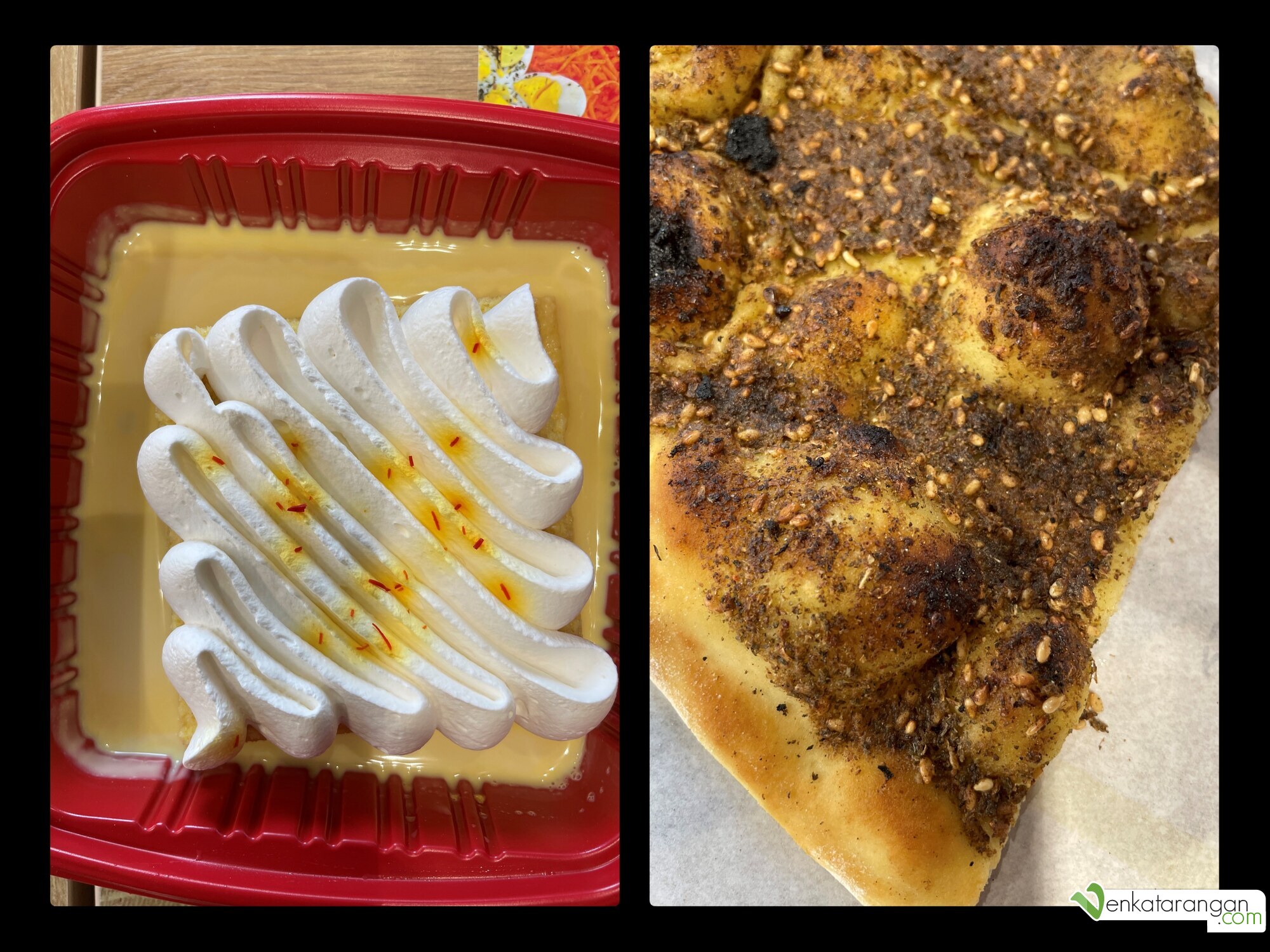 Cake and Mashrouha Zaatar: Wooden Bakery, Doha Souq Mall