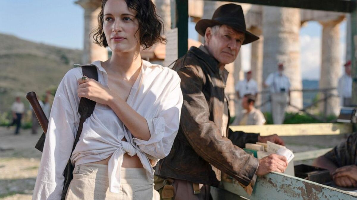 Phoebe Waller-Bridge and Harrison Ford