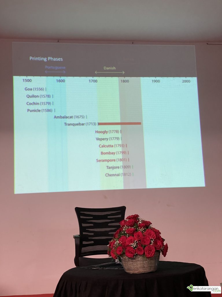 Dr D Udayakumar - Printing Phases of Tamil language content