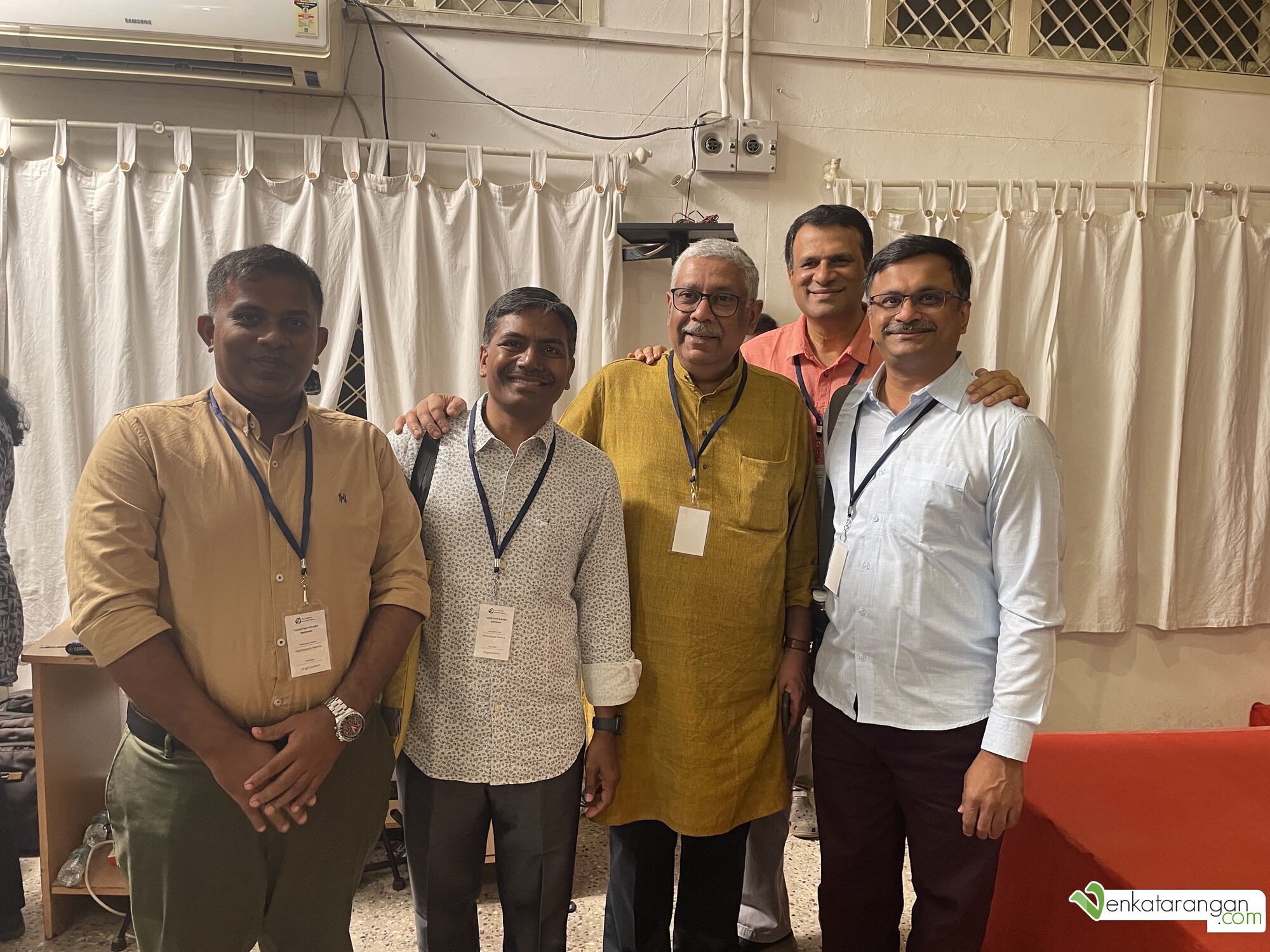 (From left) Mr Tharique Azeez, Dr D Udayakumar, Dr GV Sreekumar, Mr Muthu Nedumaran & myself