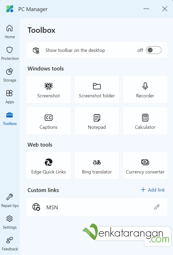 PC Manager - Toolbox for Screenshot, Closed Captions, Currency Converter, Recorder and more