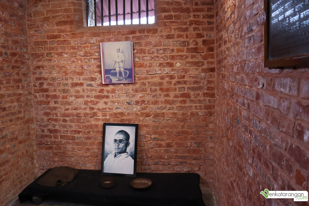 Vinayak Damodar Savarkar was imprisoned in this cell from 1911 to 1921, Cellular Jail 