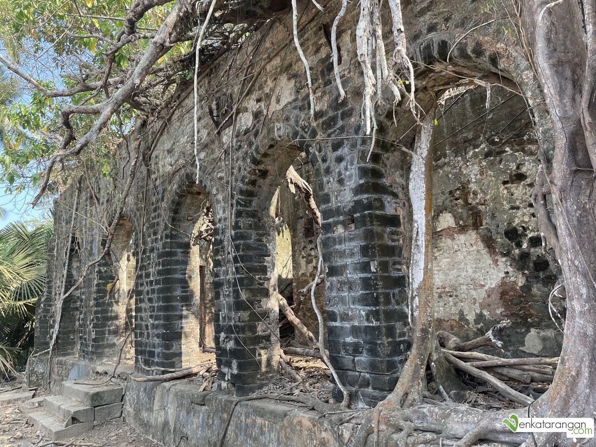British era building ruins in Ross Island