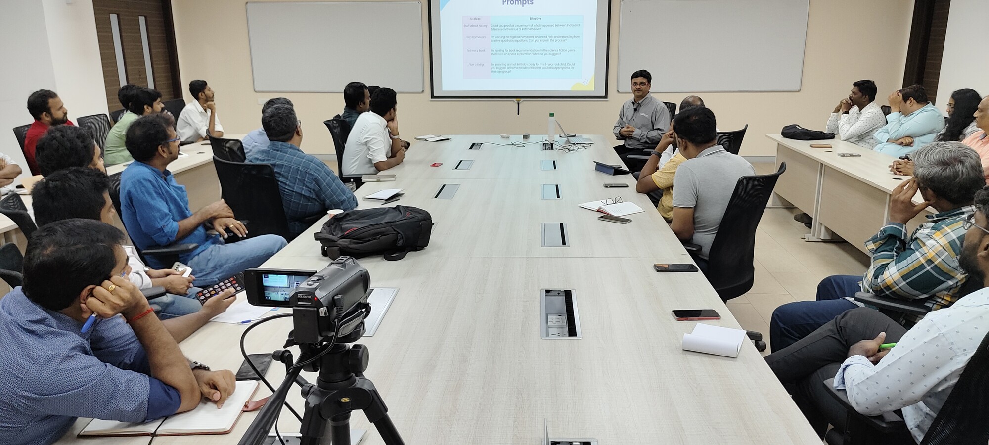 Venkatarangan Thirumalai delivering the Generative AI for Productivity 